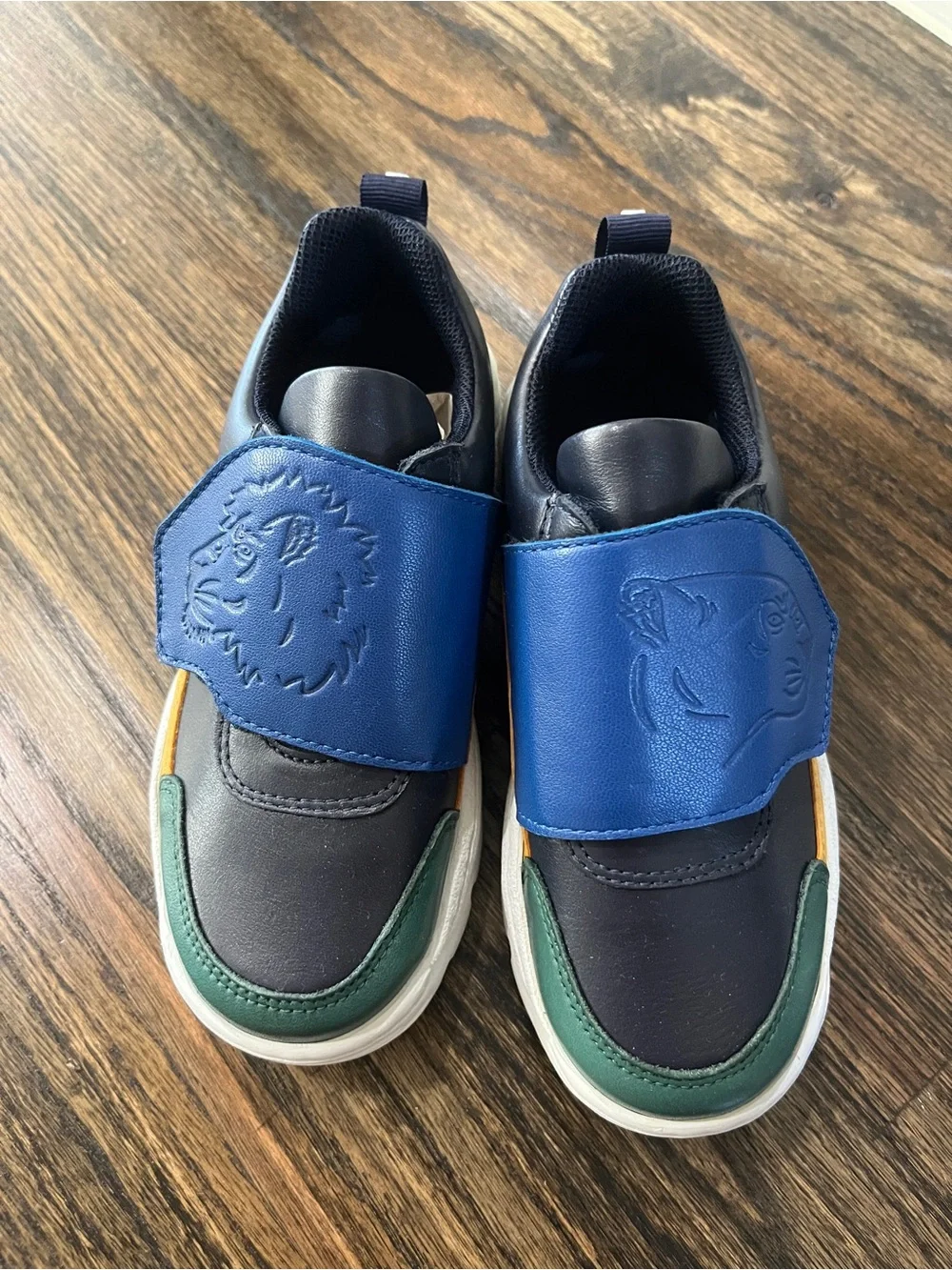 Kenzo Kids Navy, Blue and Green Velcro Sneakers